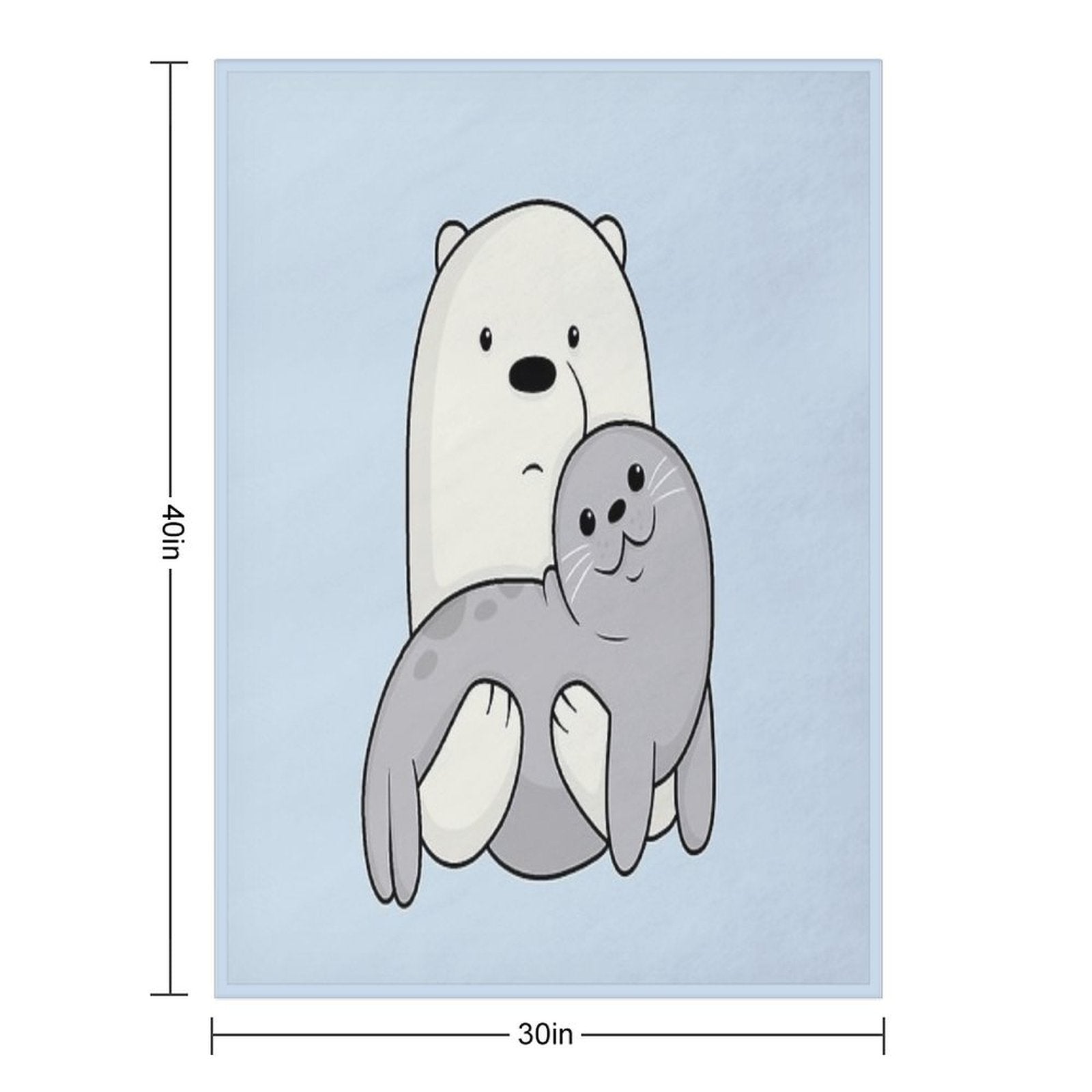 Ice Bear And Seal Throw Blanket