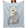Ice Bear And Seal Throw Blanket